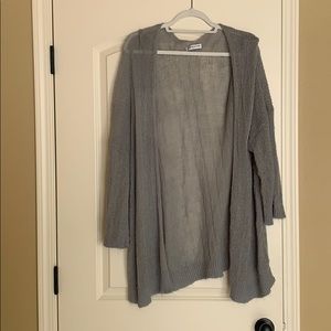 Grey knit cardigan